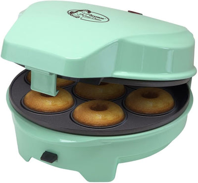 Bestron 3-in-1 Cakemaker im Retro Design, mit 3 auswechselbaren Backplatten, Donut-, Cupcake- und Ca