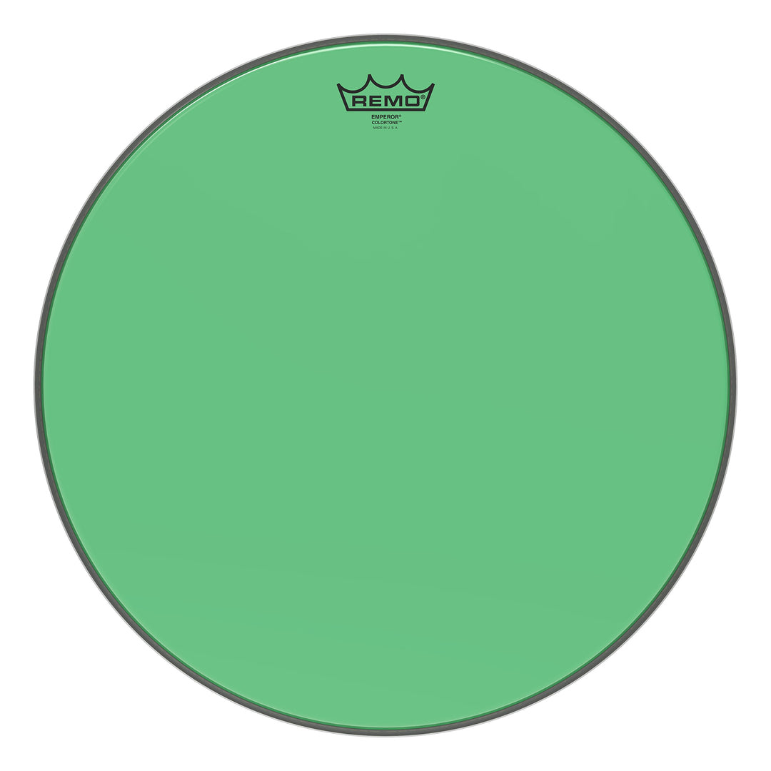 Remo Emperor Colortone Green Drum Head, 18" 18 Inches, 18 Inches