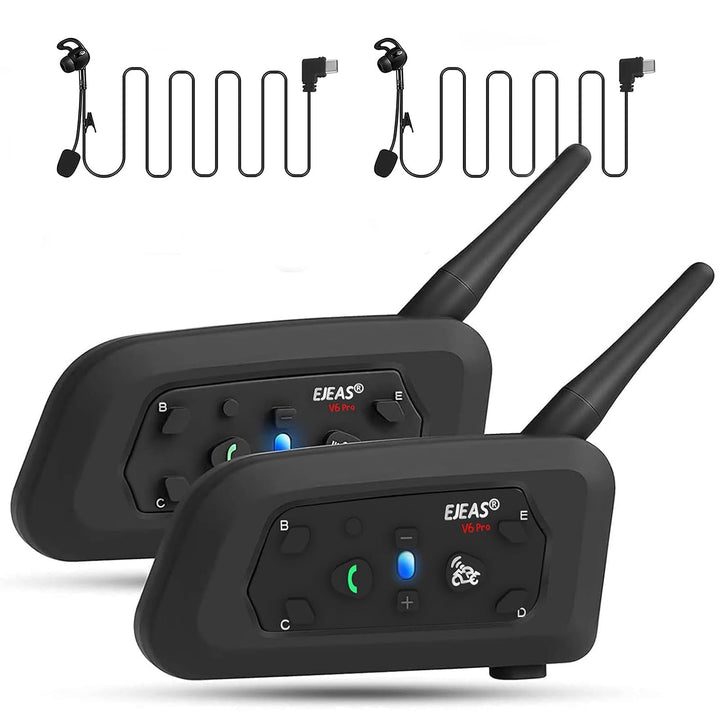 EJEAS V6C Fussball Schiedsrichter Bluetooth Intercom Headset mit CVC Rauschunterdrückung und Armtasc
