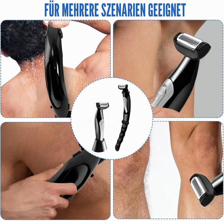 Elektrisch Herren-Rückenrasierer: Multifunktionell Rücken Rasierer mit Verlängerter Griff, Ergonomis