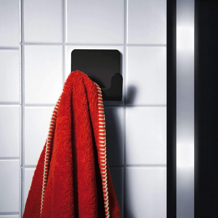 Radius Handtuchhaken Puro schwarz-Kleben