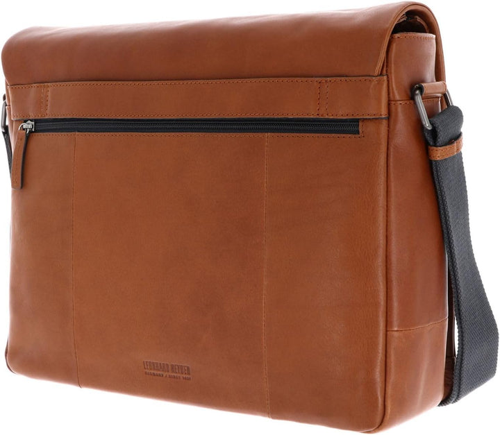 Leonhard Heyden Hamburg - Umhängetasche L 13" 38 cm cognac