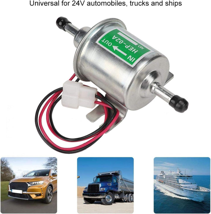 24V Pumpe - Kraftstoffpumpe 24V Universal Benzinpumpe Auto Boat Elektrische Kraftstoffpumpe Inline-F