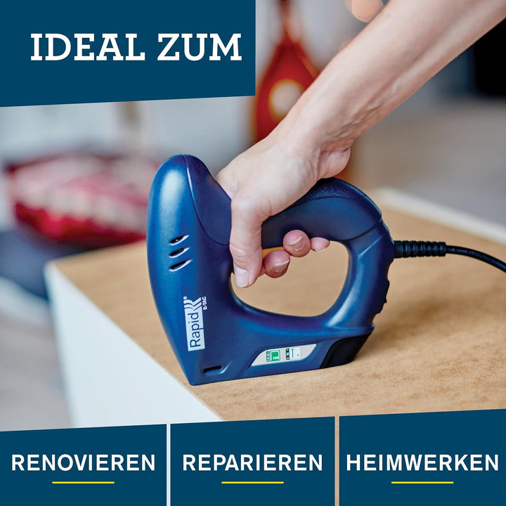 Rapid E-Tac Elektrotacker & Nagler für Holz, Polsterung & Heimwerkerarbeiten - Leichtes, ergonomisch