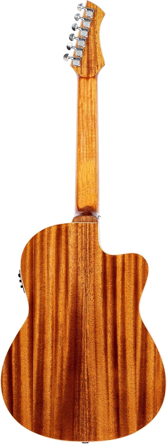 Ortega Guitars 4/4 Linkshänder Konzertgitarre Performer Series Slim Neck Elektro-akustische Gitarre,