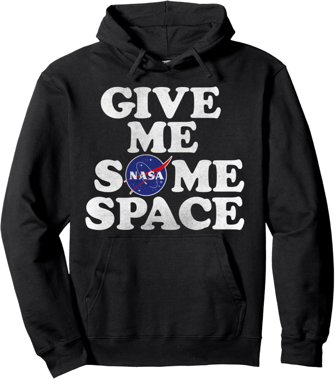 NASA Give Me Some Space Text Logo Pullover Hoodie