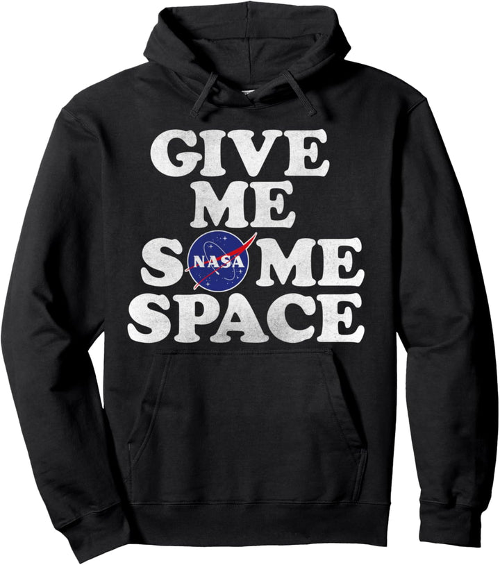 NASA Give Me Some Space Text Logo Pullover Hoodie
