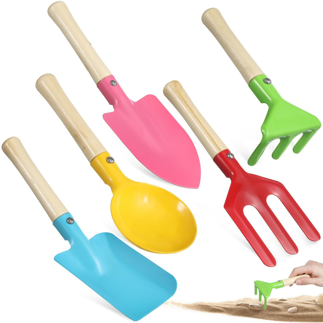 1 Set Kindergartengeräte Mit Schaufel Rechen Kleine Gartenschaufel Metall-Kindergartenset