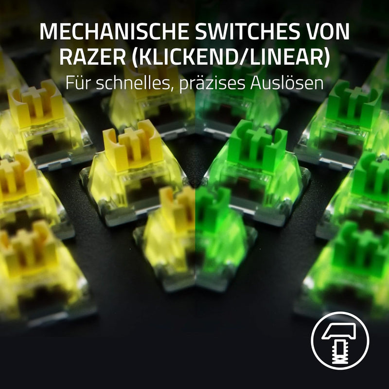 Razer BlackWidow V4 (Green Switch) - Mechanische Gaming-Tastatur mit Razer Chroma RGB (Mechanische R