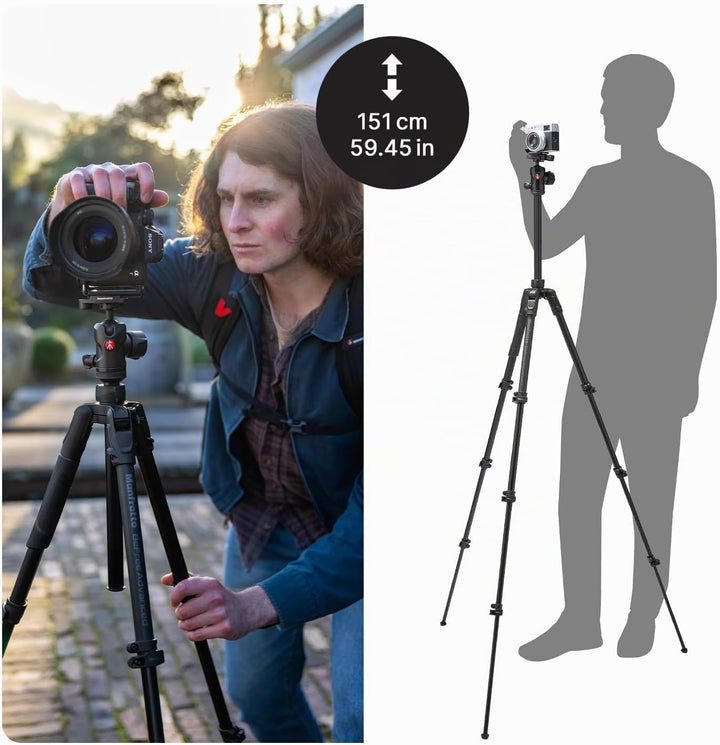 Manfrotto Befree Advanced AS, Camera Tripod, Lever Lock, Compatible with Arca-Swiss, Portable, Compa