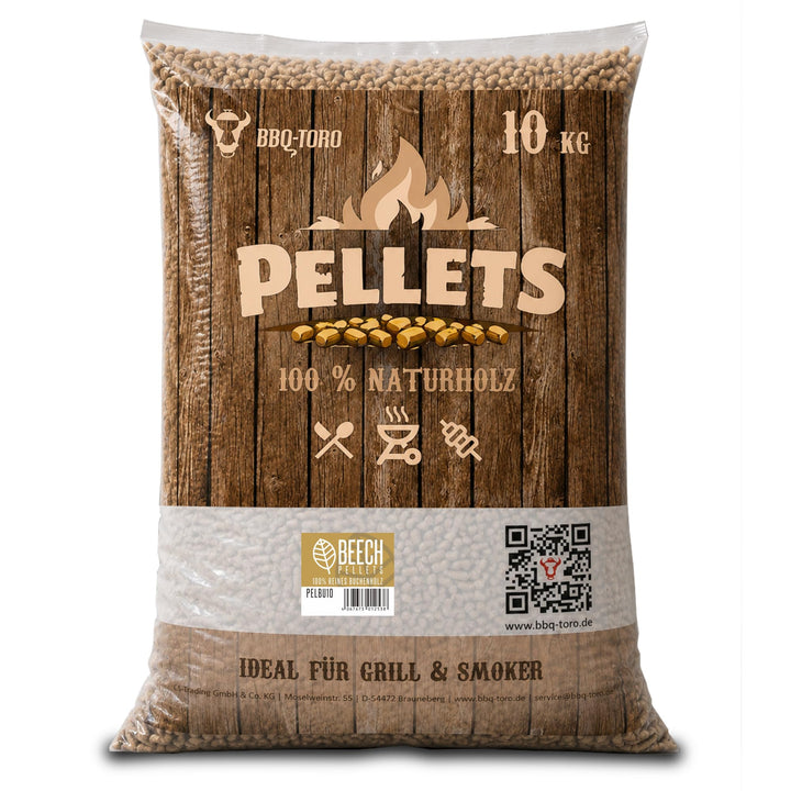 BBQ-Toro Grillpellets Buche aus 100% Buchenholz | Holzpellets für Grill, Smoker, Pizzaofen und Feuer