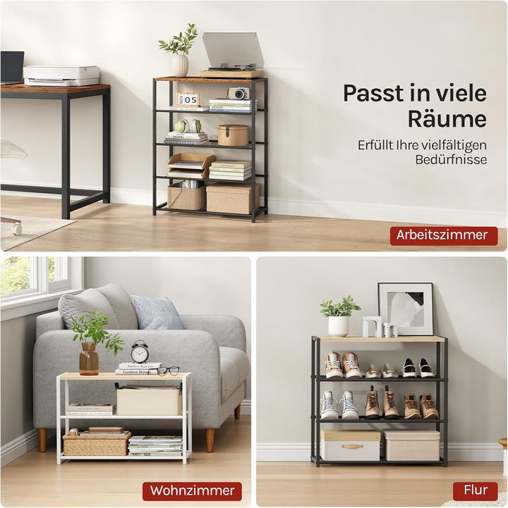 WOLTU Schuhbank Schuhregal mit Sitzfläche Badregal Schuhablage Schuhkommode Schuhständer Organizier