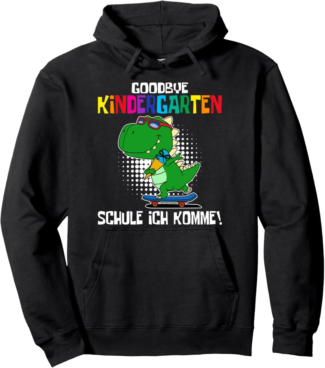 Schulkind Erstklassig Dino mit Schultüte Einschulung Pullover Hoodie