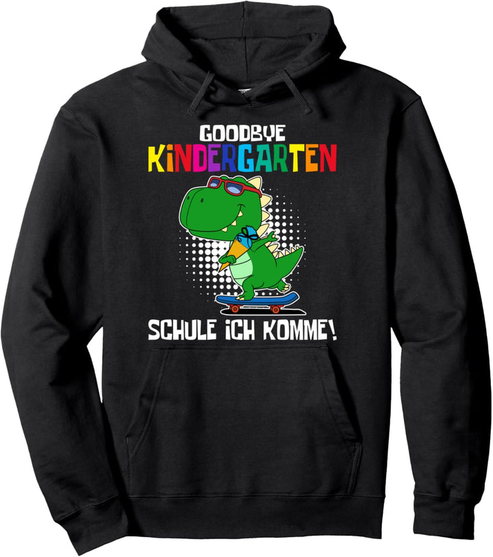 Schulkind Erstklassig Dino mit Schultüte Einschulung Pullover Hoodie