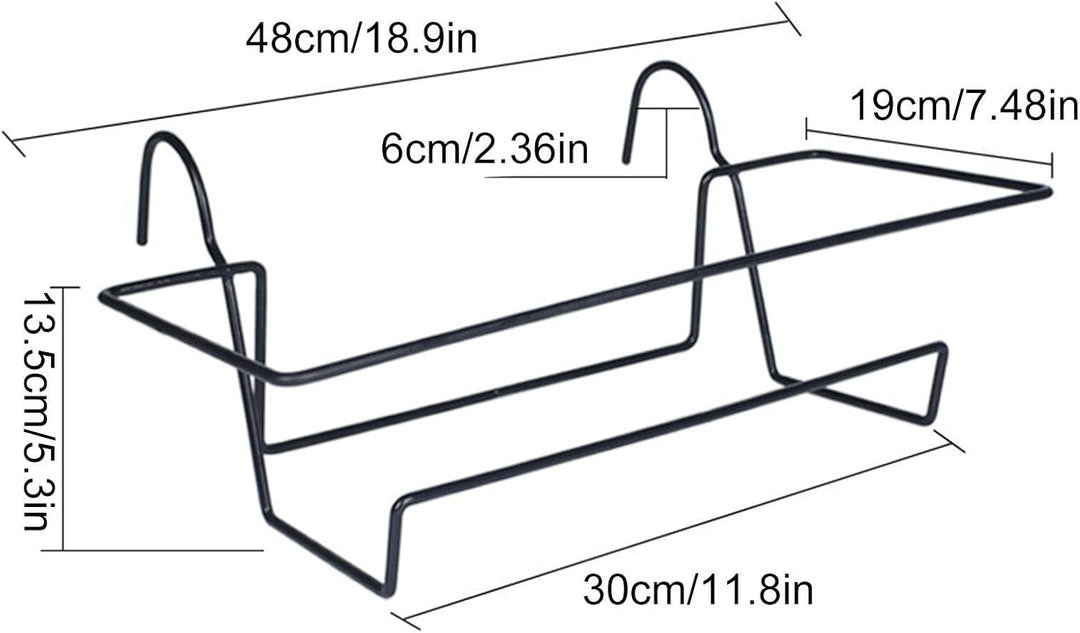 Generisch Balkon-Kastenhalter - Pflanzkasten-Ständer für Balkon & Terrasse | Pflanzkübel Halter für