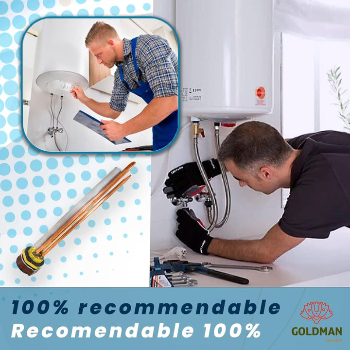 GOLDMAN SERVICE Elektrischer Thermo-Widerstandsset, Monoblock, 2000 W, Gewinde, 1 ¼ Zoll, Thermostat
