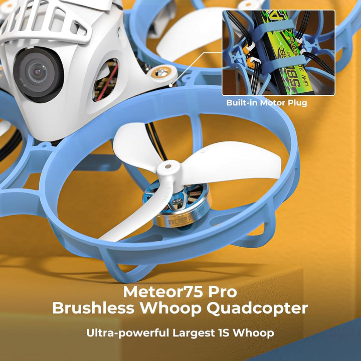 BETAFPV Meteor75 Pro Bürstenlos Whoop Quadrocopter mit Matrix 1S 5IN1 FC, 45mm 3-Blatt Props, Flug B