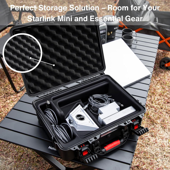 IP67 Waterproof Storage Case for Starlink Mini, Built with Waterproof Seal and Safe Latch System, Pr