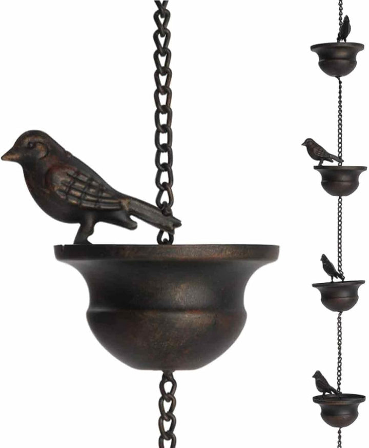 Vogel-Regenkette, 39/94 Zoll Vogel-Regenfänger Für Den Garten, Hängende Regenfänger-Kette Für Den Au