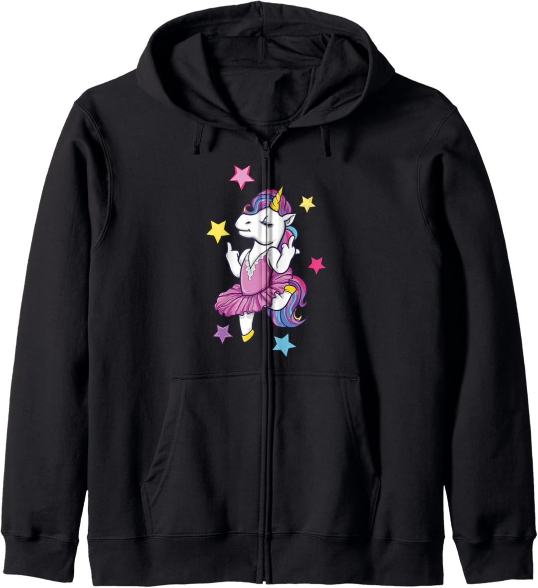 Fick dich Einhorn tanzen zeigt Mittelfinger Geschenk Kapuzenjacke