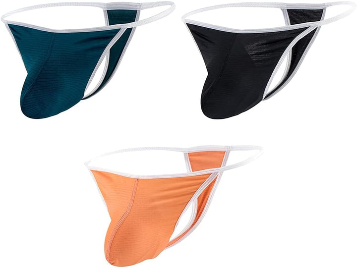 YAHWULAI Herren String, Niedrige Taille, Weich und Bequem, Leicht, Atmungsaktiv, Ohne Etikett XL 3*m