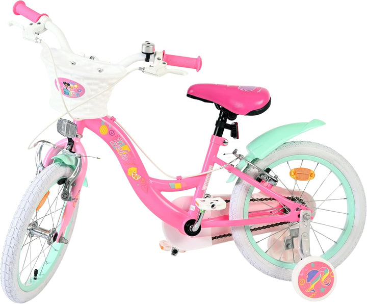 Volare Kinderfahrrad | 3–5 Jahre | Doppelte Handbremse, abnehmbare Stützräder, Pedalreflektoren &amp; Tr