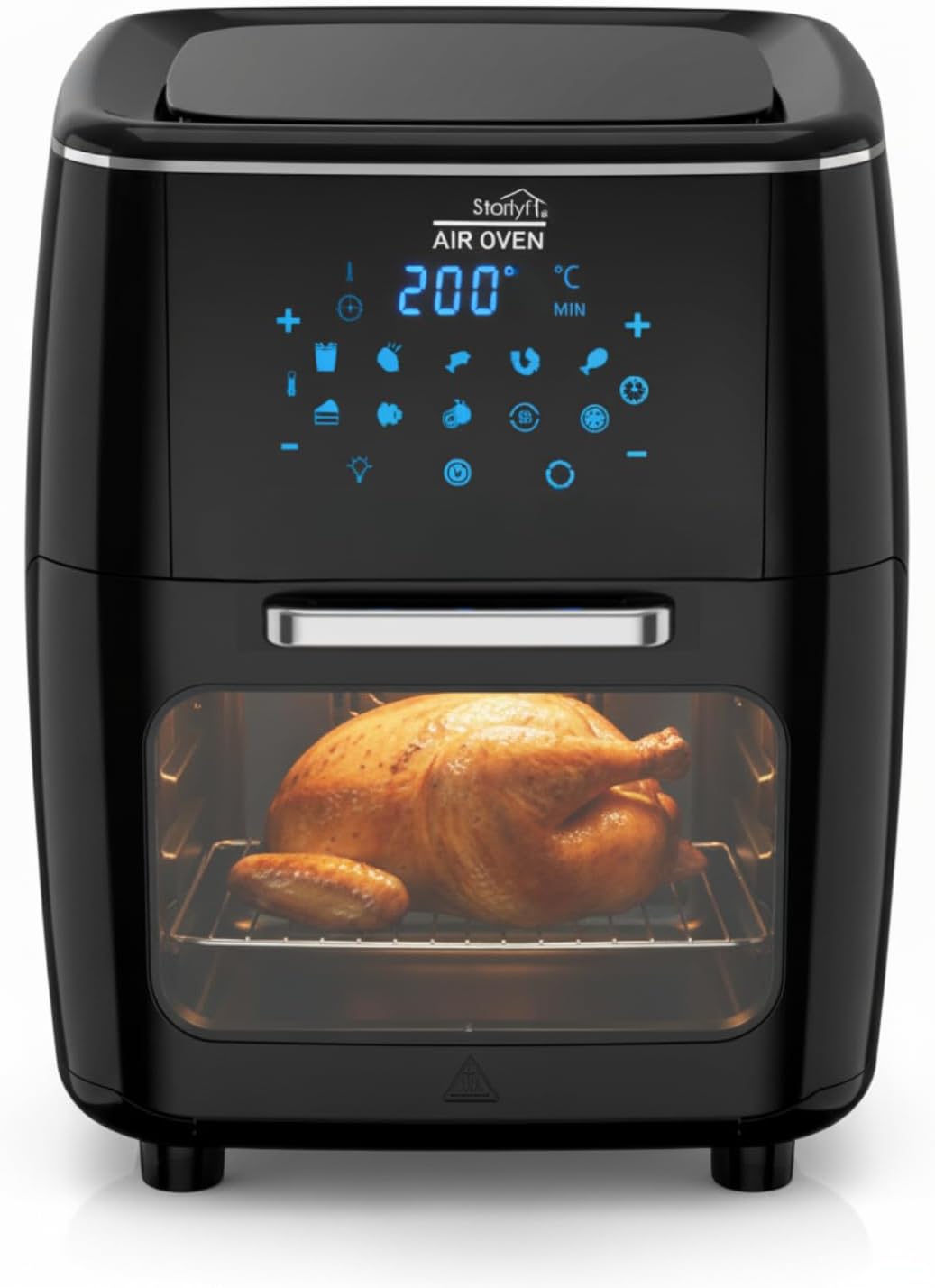 Starlyf Heissluftfritteuse Air Oven XL, 1700 W, 12 Liter Fritteuse mit 10 Programmen, Rotisserie-Fun