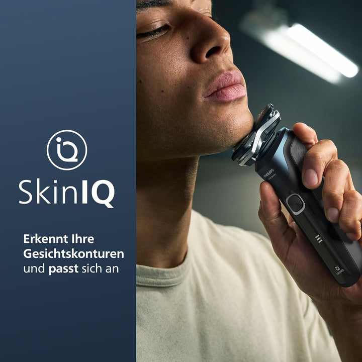Philips Shaver Series 5000 – Elektrischer Nass- und Trockenrasierer mit SkinIQ Technologie, ausklapp