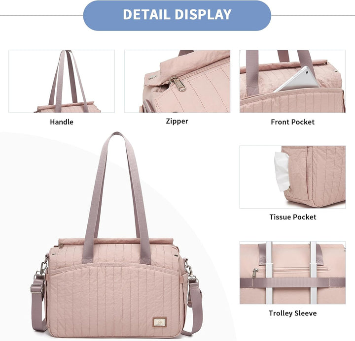 Miss Lulu Wickeltasche für Kinderwagen Wasserdichte Multifunktionale Babytasche mit Kinderwagenhaken