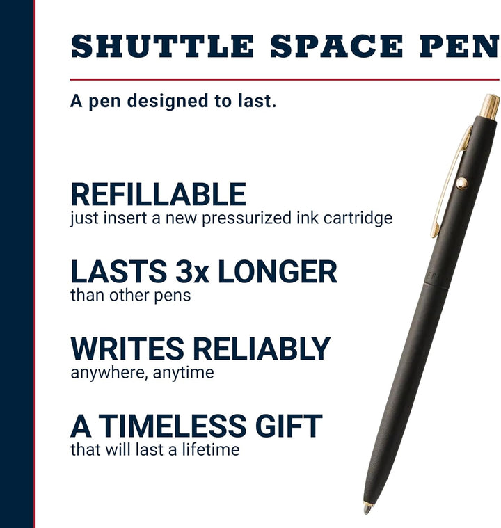 Fisher Space Pen Shuttle Space Pen schwarz, schwarz