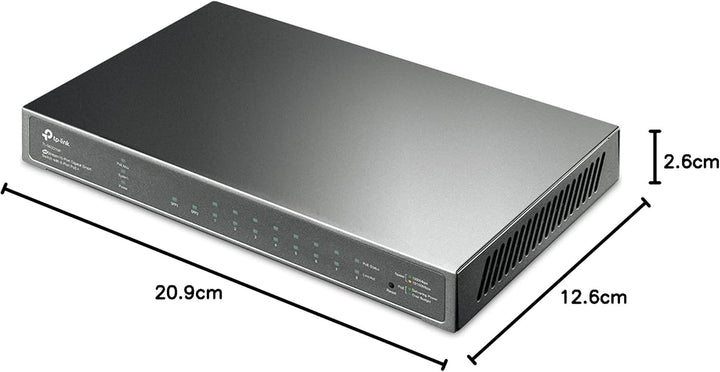 TP-Link TL-SG2210P 10-Port Smart Switch mit 8 PoE+ Ports (61 Watt, Zentrales Cloud-Management, In Om