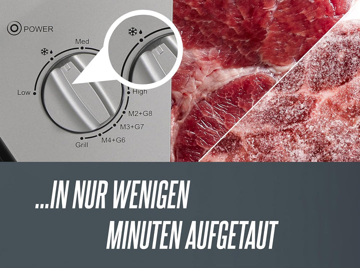 HEINRICHS Mikrowelle, kompakte Mikrowelle, 20L Volumen, 9 Leistungsstufen, inkl.35min.Timer, Defrost
