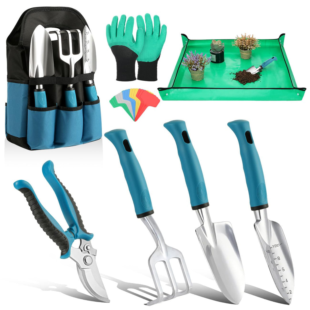 Housolution Gartengeräte Set, 8 PCS Gartenarbeit-Handwerkzeug-Set, Robust Aluminiumlegierung Gartena