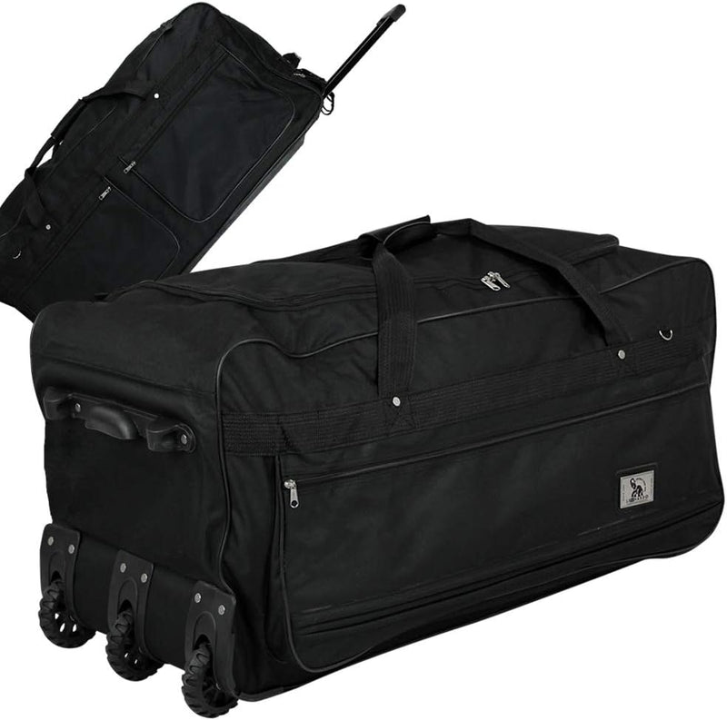 TW24 XXXL Trolleytasche 182L mit 3 Rollen schwarz Koffer Reisetasche Trolley