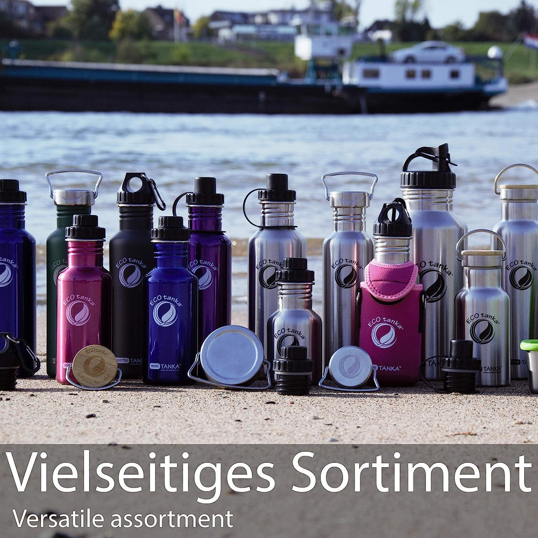 ECOtanka 0,8l sportsTANKA™ Edelstahl Trinkflasche mit Reduzier-Verschluss, Edelstahl, BPA-frei 800 m