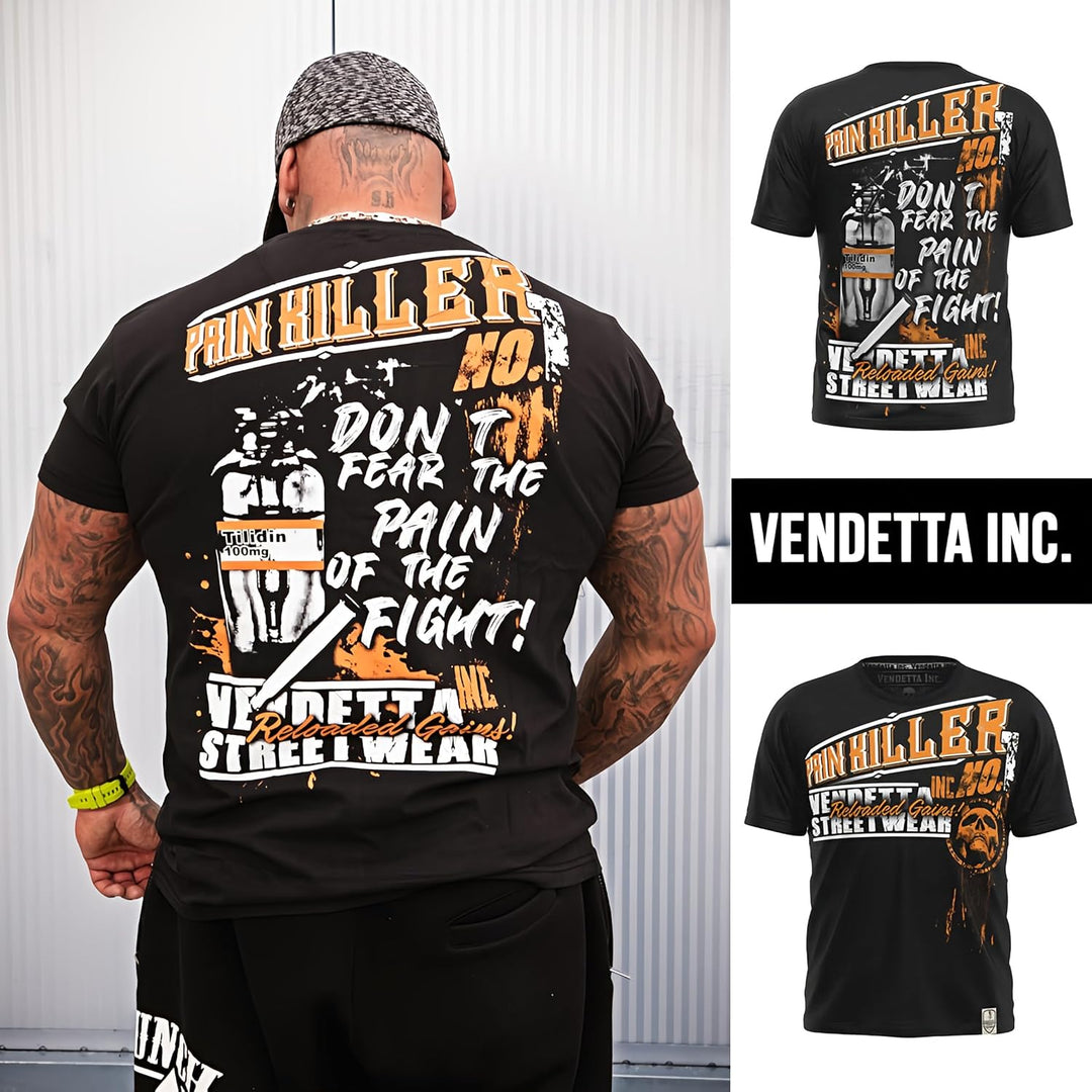 Vendetta Inc. Shirt Pain Killer schwarz Männer, Herren Sport Freizeit T-Shirt 1135