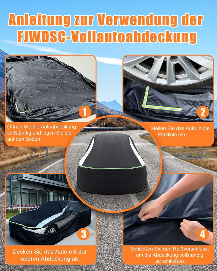 Full Vollständig Geschlossene Autoabdeckung wasserdichte für SUV 465-500cm, Alle Jahreszeiten Abdeck