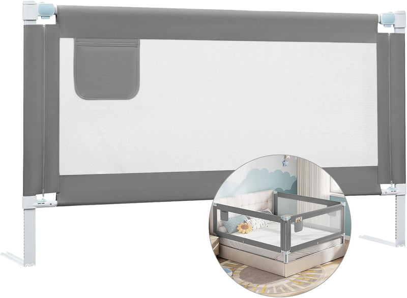 WOLTU Bettgitter, 150 cm Bettschutzgitter für Kinder Baby, Rausfallschutz Bett Boxspringbett Kinderb