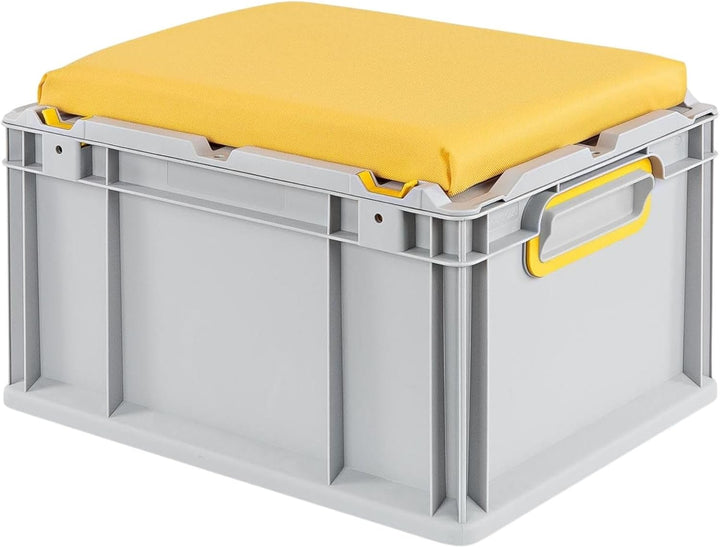 PROREGAL SparSet 6x Eurobox NextGen Seat Box Gelb | HxBxT 26,5x30x40cm | 20 Liter | Griffe geschloss