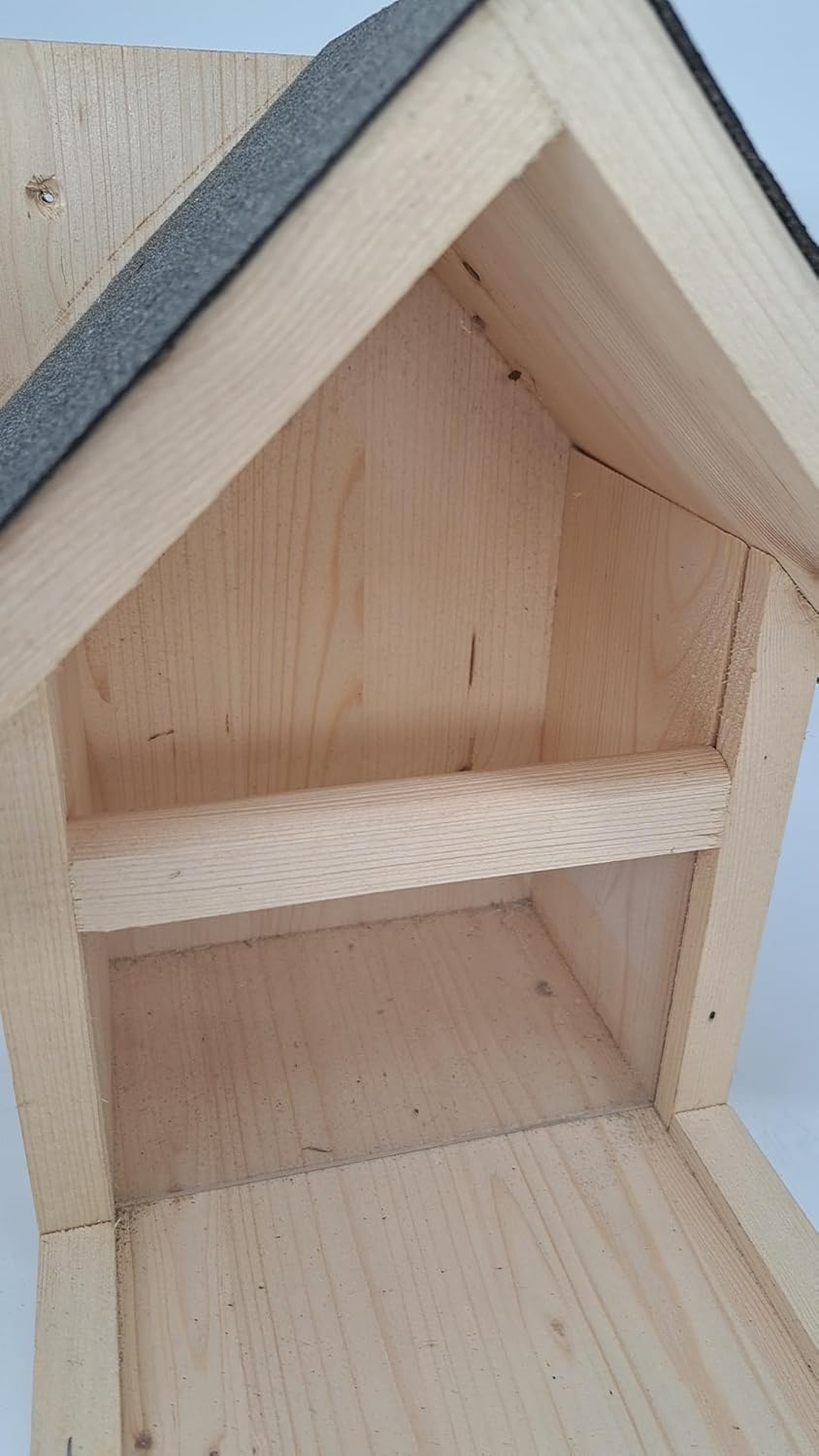 XXL Eichhörnchenfutterhaus 2x wetterfest imprägniert mit Bioleinöl, mit Spitzdach E2N für Eichhörnch