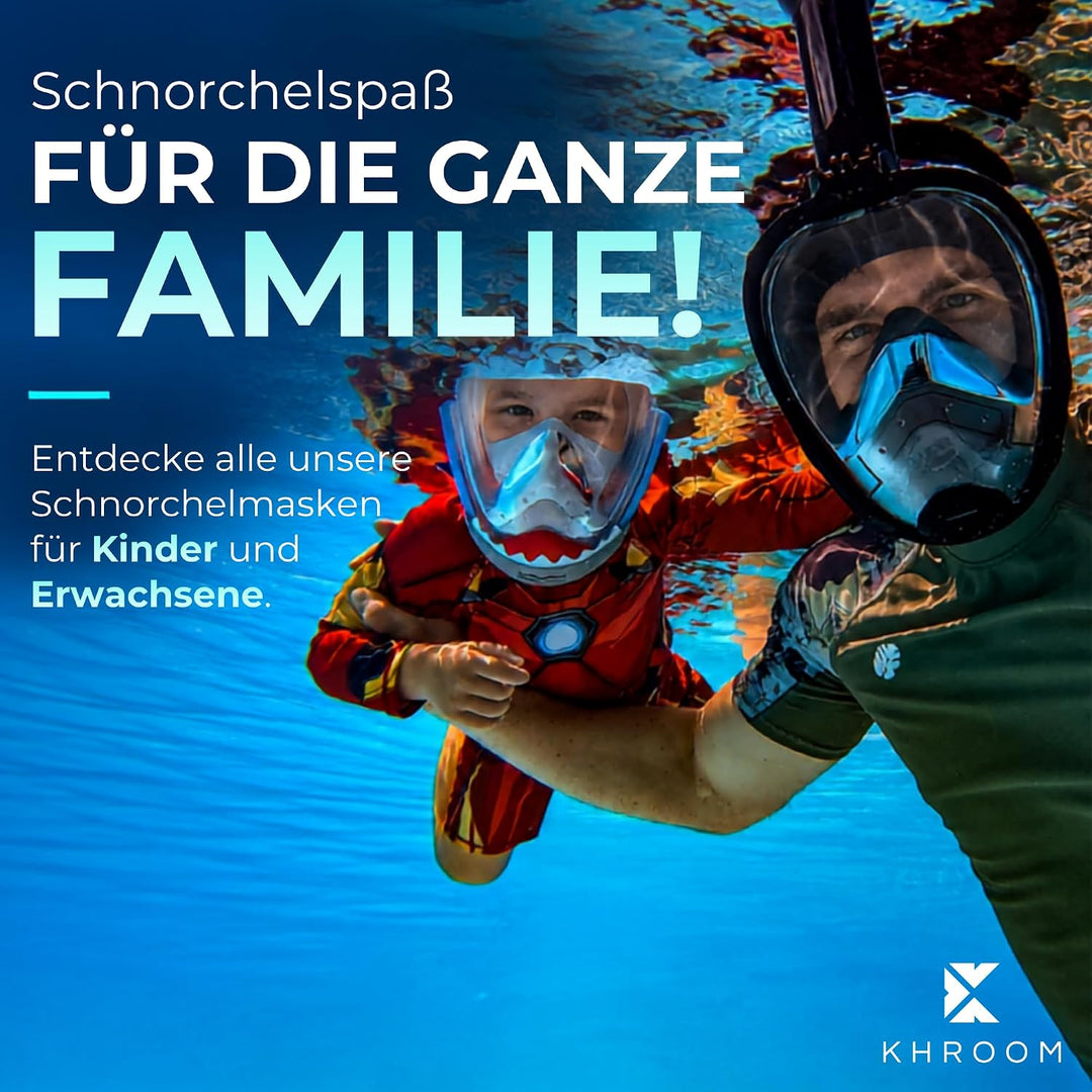 Khroom Schnorchelmaske für Erwachsene Seaview Pro, CO2 sicher | Bekannt aus Höhle der Löwen | Vollge