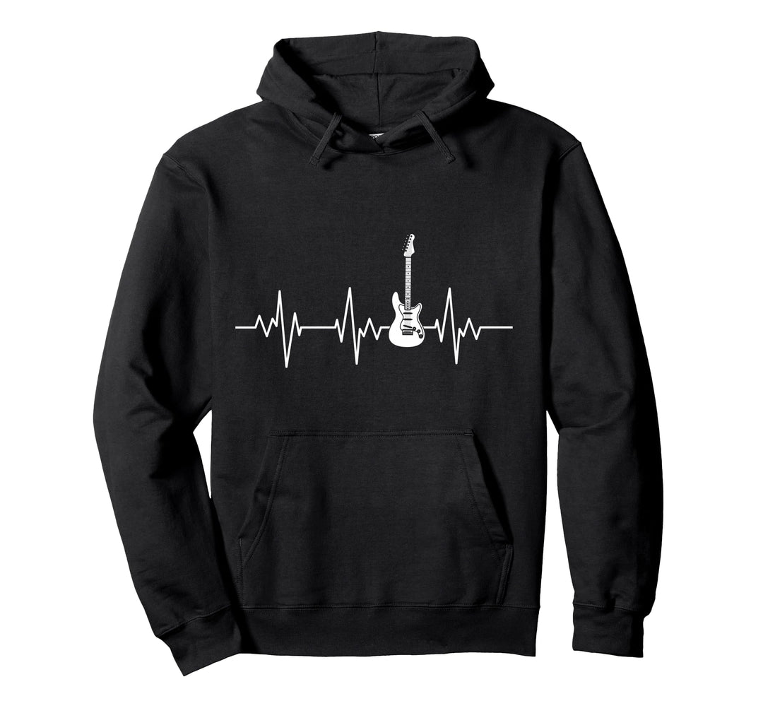 Gitarre Gitarrist E-Gitarre Herzschlag Rock Musik Geschenk Pullover Hoodie