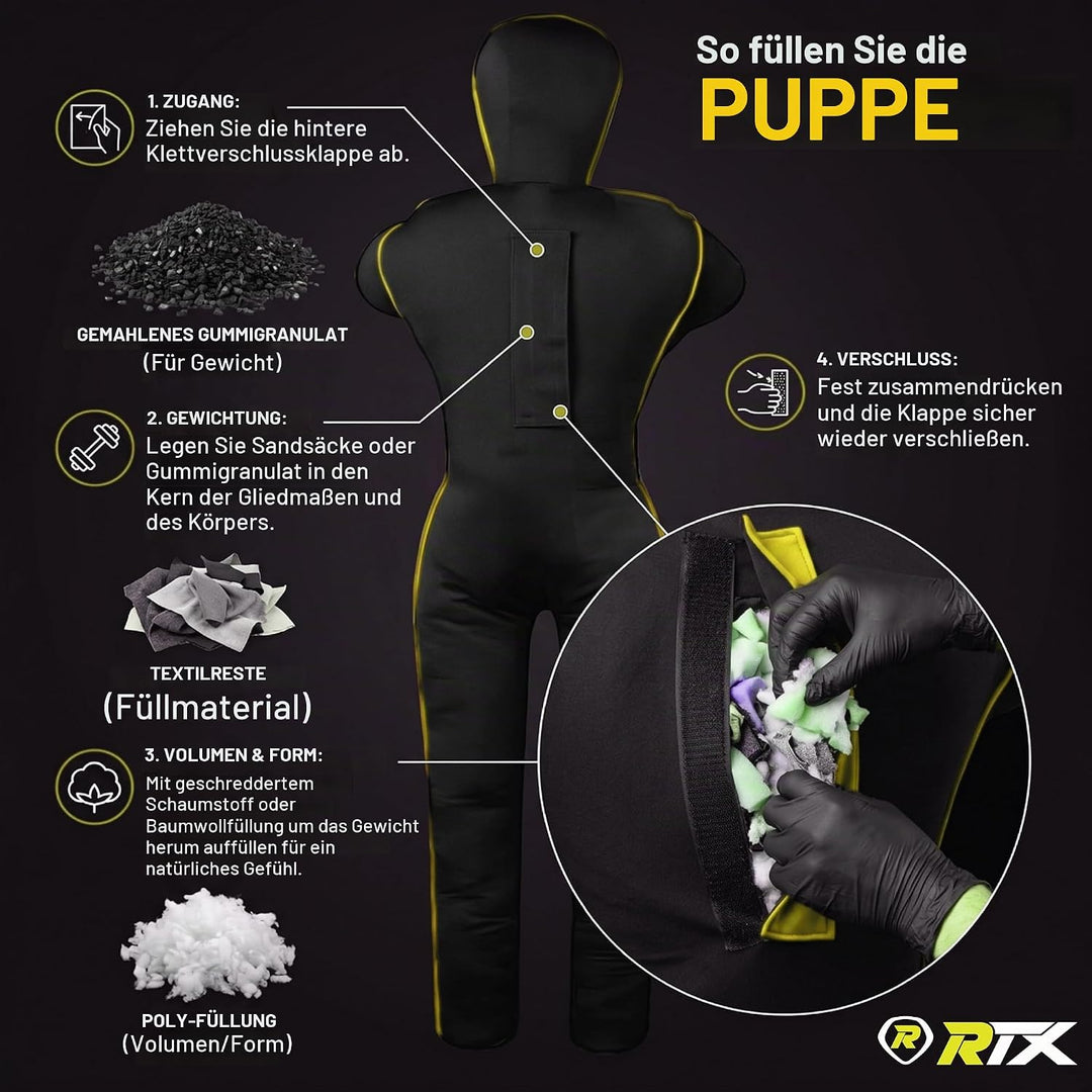 RTX MMA Judo Grappling Dummy -Boxenbeutel Brazilian BJJ Jiu Jitsu Standposition Wrestling BJJ Dummy
