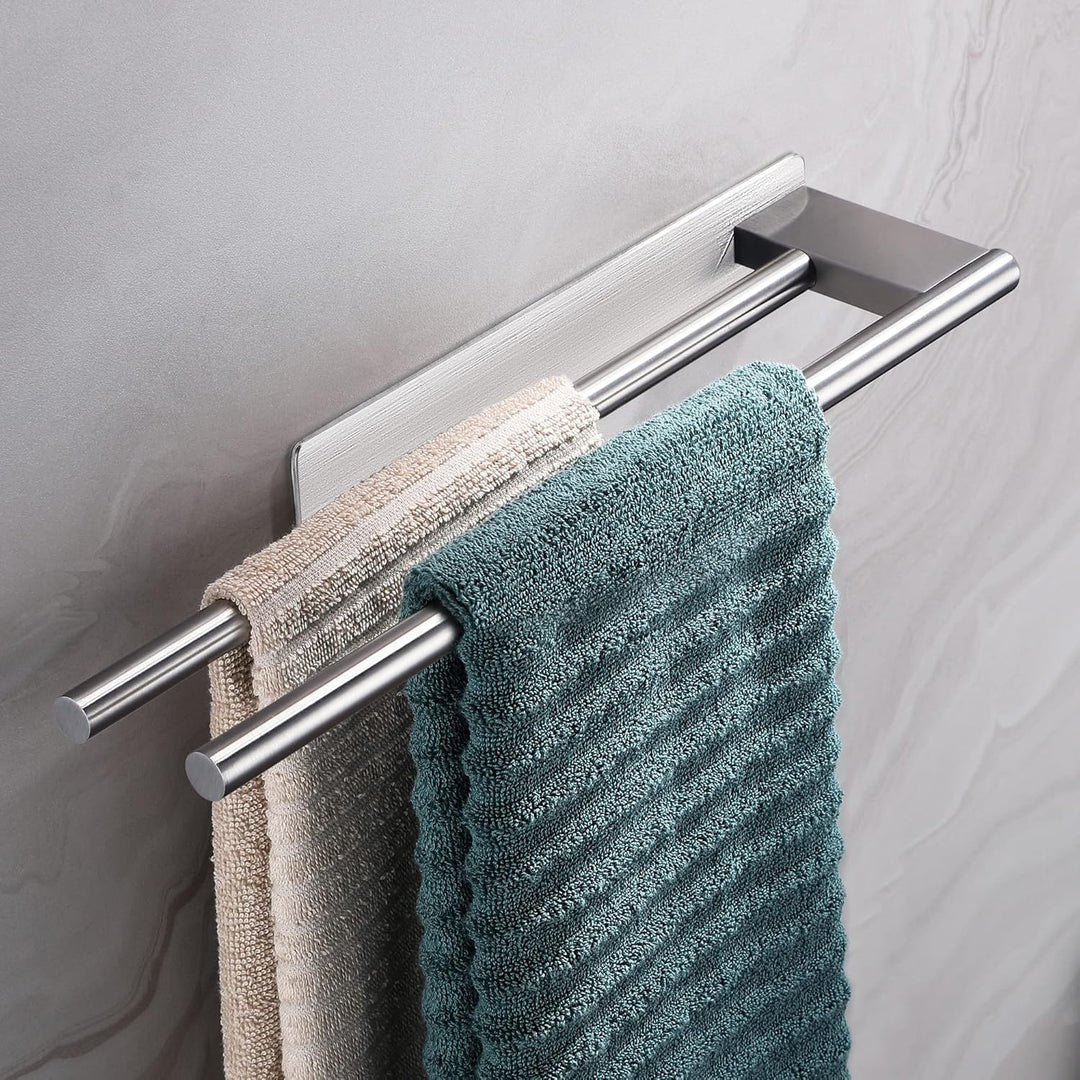 Dvocel Handtuchhalter ohne Bohren Doppelt 304 Edelstahl Handtuchstange Zweiarmig Selbstklebend Gäste
