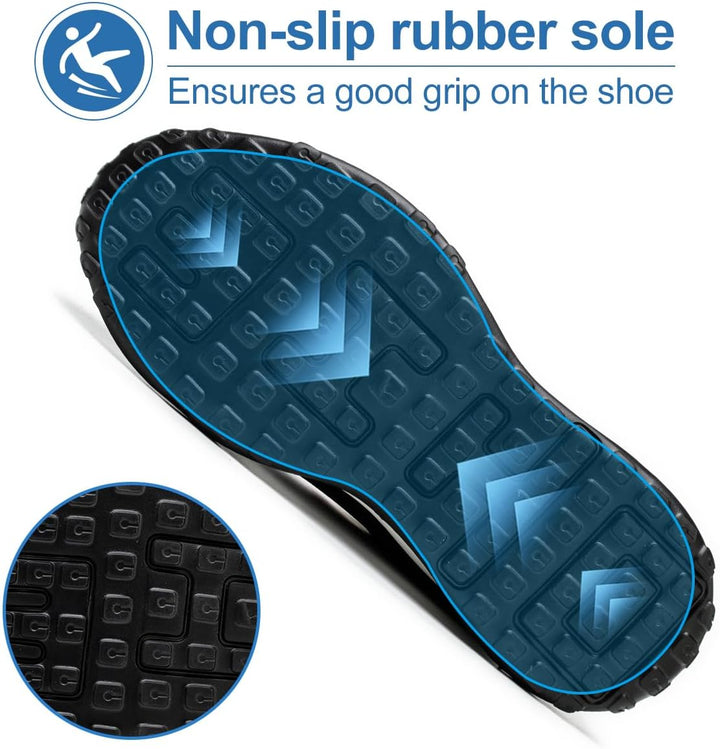 YEKOYIOO Arbeitsschuhe Sicherheitsschuhe Herren Damen Leicht Sportlich Atmungsaktiv Stahlkappenschuh