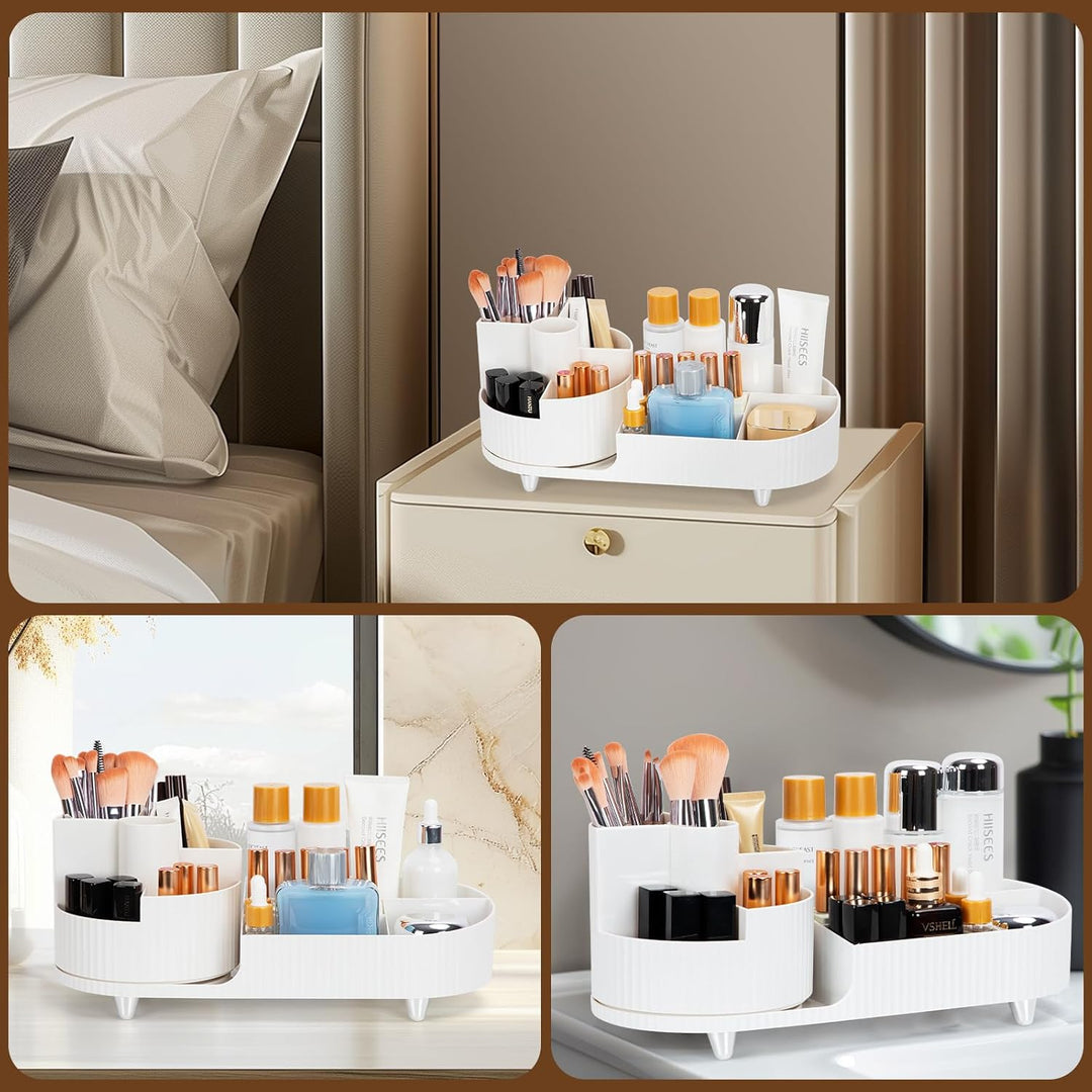 Cinnani Make Up Kosmetik Organizer, 360°Drehbarer Beauty Organizer, Multifunktionale Kosmetikaufbewa