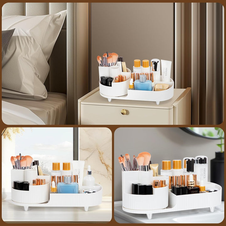Cinnani Make Up Kosmetik Organizer, 360°Drehbarer Beauty Organizer, Multifunktionale Kosmetikaufbewa