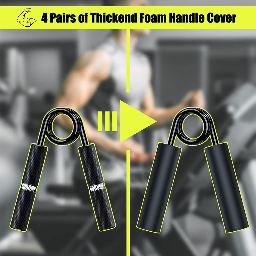 HORUMP Handtrainer Unterarmtrainer 4Pack or 6Pack, 22.5-157.5KG, Metall Griffkraft Trainer Training,