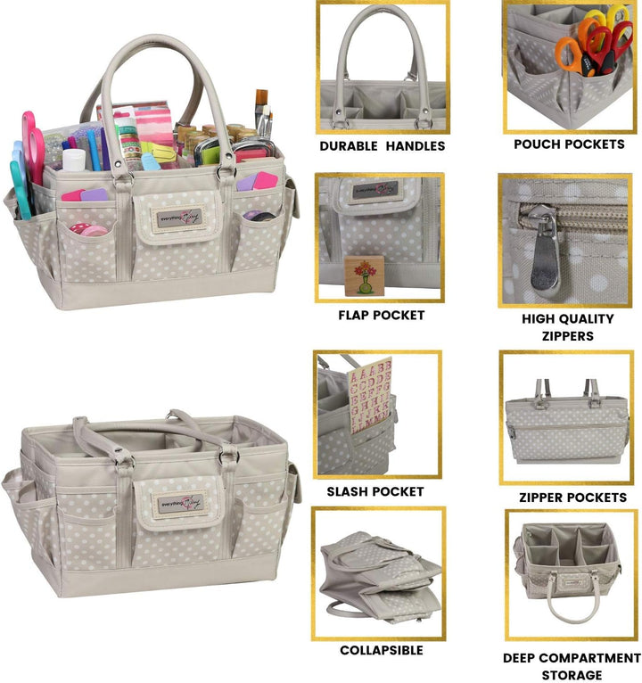 Everything Mary Basteltaschen Hellbraun Gepunktet, Hellbraun Gepunktet