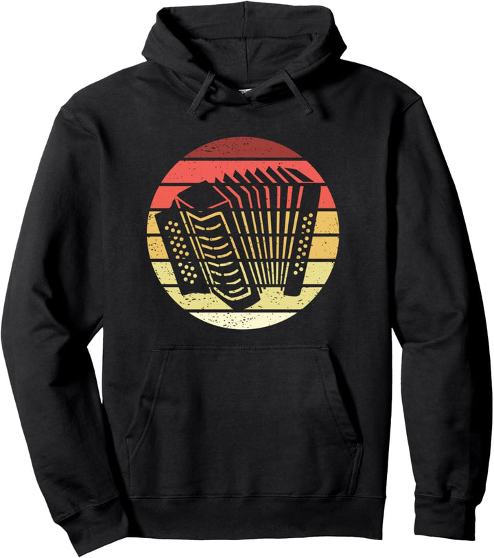 Akkordeon Retro Style Vintage Pullover Hoodie